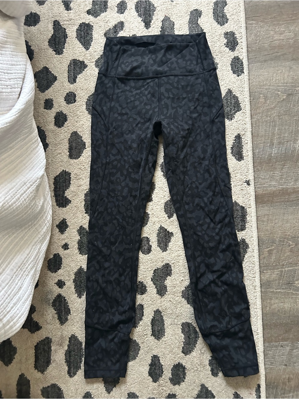 lululemon athletica Black Subtle Leopard Print High-Rise Leggings